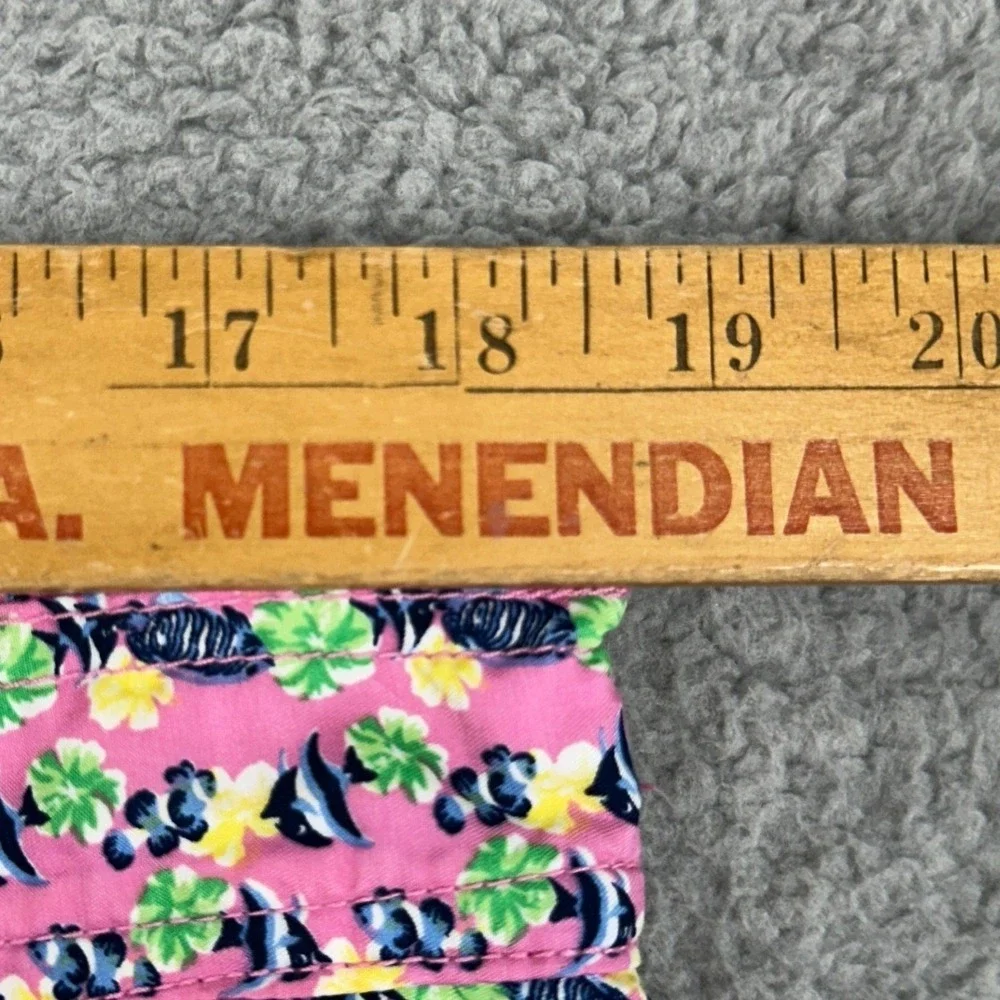 Polo Ralph Lauren Swim Trunks Men Large Pink Tropical Fish Print Mesh Lined Logo